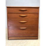 Mid Century Chest of four drawers A/F