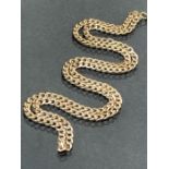9ct 375 Gold Hallmarked curb link necklace approx 49cm long and 5.7g