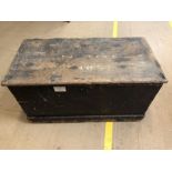 Antique pine, possibly military, chest with internal compartments