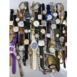 Large collection of watches and a Kaiser desk watch/clock