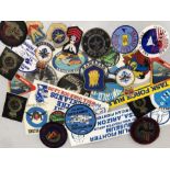 Military interest: Collection of military badges and stickers