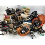 Collection of various boxed and unboxed fly fishing and course fishing reels