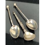 Three interesting Silver spoons one in the style of a Totem pole