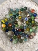 Vintage Toys: Collection of Vintage play worn marbles