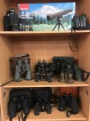 Collection of modern and older Binoculars