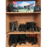 Collection of modern and older Binoculars