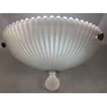 Art Deco Frosted Glass ceiling shade approx 39cm diameter