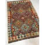 Chobi Kilim rug, approx 130cm x 87cm