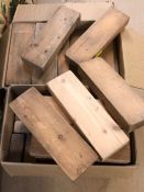 Giant vintage Jenga game stamped 'Worcester College, Oxford'