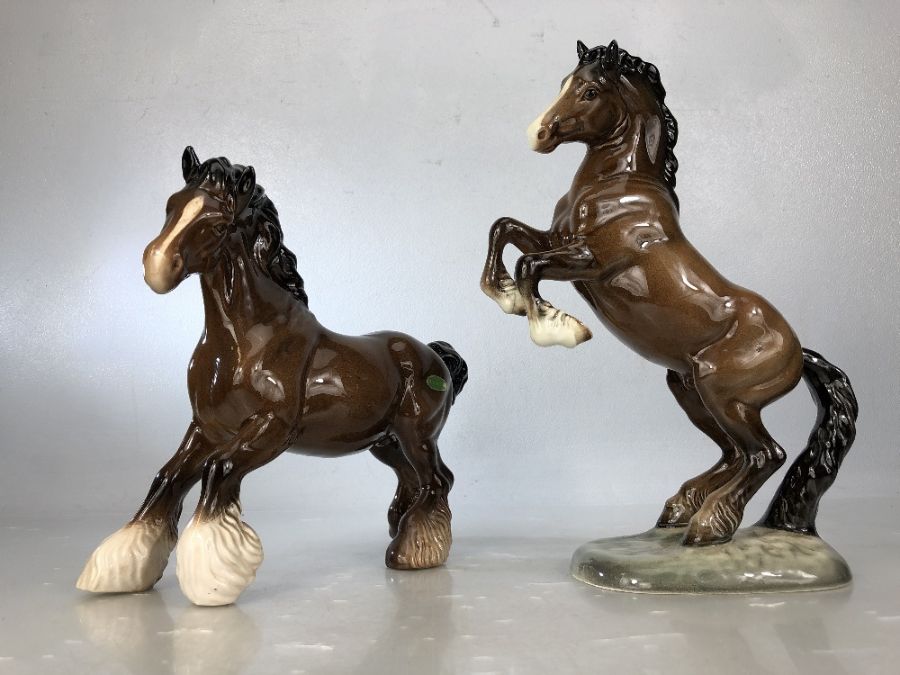 Collection of 11 Beswick horses of varying heights, to include New Forest Pony, rearing Welsh Cob, - Image 2 of 14