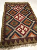 Small Maimana Kilim rug, approx 95cm x 61cm