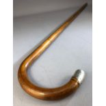 Silver tipped walking cane, 1922, approx 85cm in length