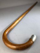Silver tipped walking cane, 1922, approx 85cm in length