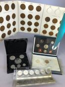 Collectable coins to include 1995 proof set and pennies