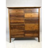 Large modern chest of ten drawers, approx 50cm x 115cm x 125cm tall
