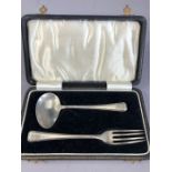 Silver Birmingham Hallmarked Christening set by maker Arthur Price & Co Ltd in presentation box