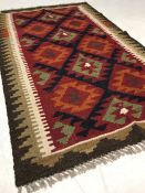 Maimana Kilim rug, approx 132cm x 75cm