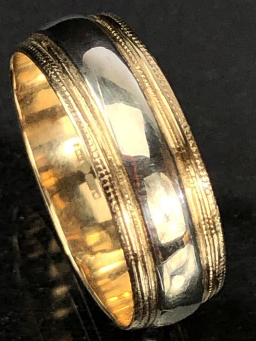 9ct Gold band size 'S' approx 3.9g - Image 2 of 4