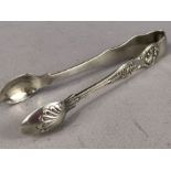 Pair of hallmarked silver sugar nips by maker Walker and Hall approx 46g & 12.5cm long