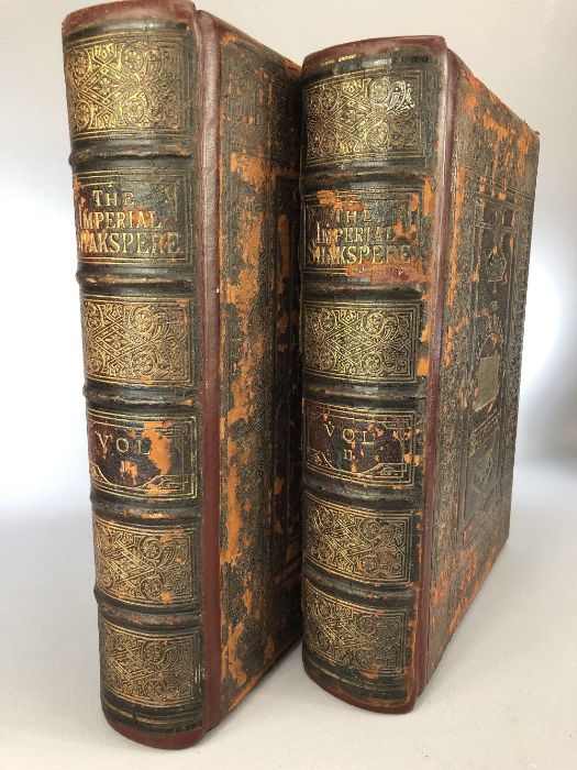 'THE WORKS OF SHAKSPERE' Imperial Edition, edited by Charles Knight, two volumes, published Virtue & - Image 3 of 11