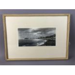 Local Interest: a framed Postcard of Lyme Regis "the Beach. Lyme Regis" signed C. Russell