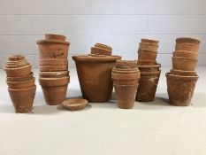 Good collection of mixed sized terracotta pots