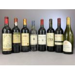 Collection of eight bottles of vintage wine: Chateau Lagrange Pomerol 2001, La Fleur Des Ducs