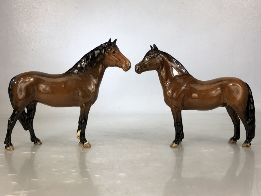 Collection of 11 Beswick horses of varying heights, to include New Forest Pony, rearing Welsh Cob, - Image 6 of 14