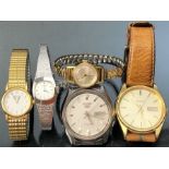 Collection of Gents and ladies watches to include a white gold plated ladies Seiko