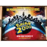 Film / cinema interest: UK quad advertising poster - 'Pokemon The Movie', 2000, approx 762mm x