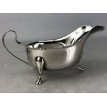 Silver Sheffield Hallmarked sauce boat approx 107g maker Viner's Ltd (Emile Viner)