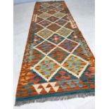 Chobi Kilim runner, approx 193cm x 60cm