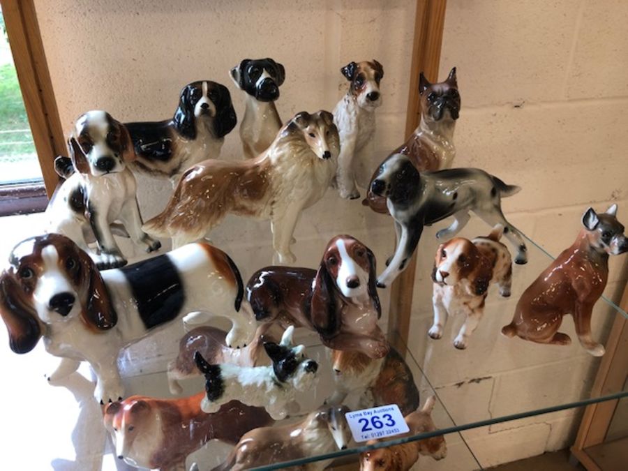 Very large collection of ceramic dogs and cats in varying sizes - Image 2 of 9