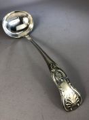 Large heavy silver plated ladle by A1 approx 31cm long and 286g