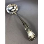 Large heavy silver plated ladle by A1 approx 31cm long and 286g