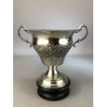 Silver hallmarked Cup or trophy by maker Rosenzweig, Taitelbaum & Co (Jacob Rozenzweig) with two
