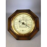 1930s Short & Mason, London, Stormoguide barometer in octagonal case, approx 24cm x 24cm