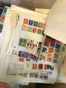 Large collection of stamps in six boxes