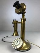 Vintage Brass Telephone with hand held ear piece