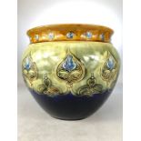 Royal Doulton jardinière bowl approx 23cm in diameter (A/F, crack can be observed)