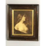 A ASTI, photograph of a semi nude lady, copyright 1901 by Braun Clement & Co, approx 22cm x 27cm