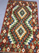 Chobi Kilim rug, approx 125cm x 81cm