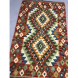 Chobi Kilim rug, approx 125cm x 81cm