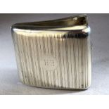 Hallmarked silver cigarette box engraved to front & approx 150g