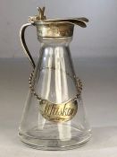 Silver Hallmarked Whiskey Noggin with silver handle and label