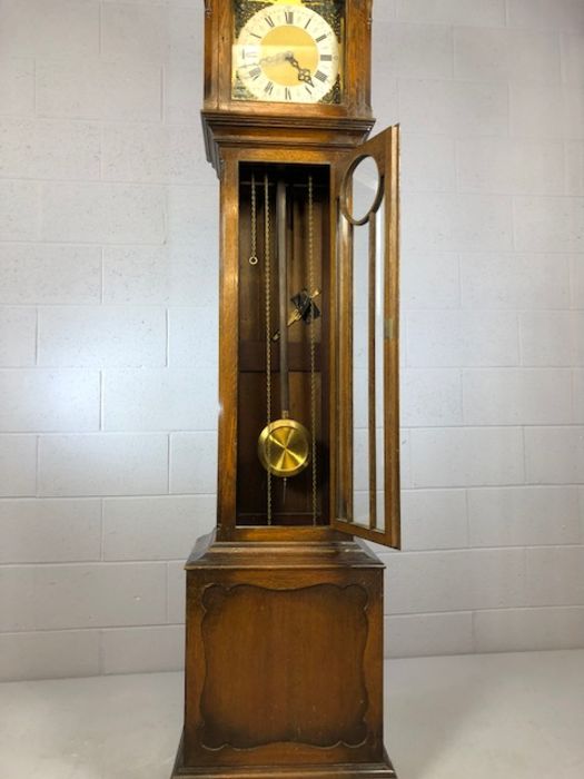 English oak '8 day' longcase clock by Enfield, circa 1930s, full Westminster chime, untested - Image 4 of 8