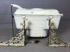 Reclamation item: Vintage enamelled cast iron Burlington toilet cistern