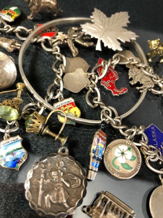 Collection of silver items to include two charm bracelets - Image 2 of 2