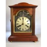 8 day German-made 'Badische' mantel clock, Black Forest, in a mahogany case, circa 1900, good