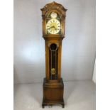 English oak '8 day' longcase clock by Enfield, circa 1930s, full Westminster chime, untested